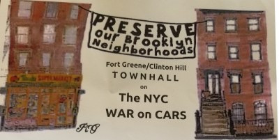 The flier for tonight's bikelash gathering suggests that reducing car ownership will endanger neighborhoods.