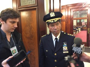NYPD Transportation Bureau Chief Thomas Chan was ill prepared during and after a Council hearing on Thursday. Photo: Gersh Kuntzman