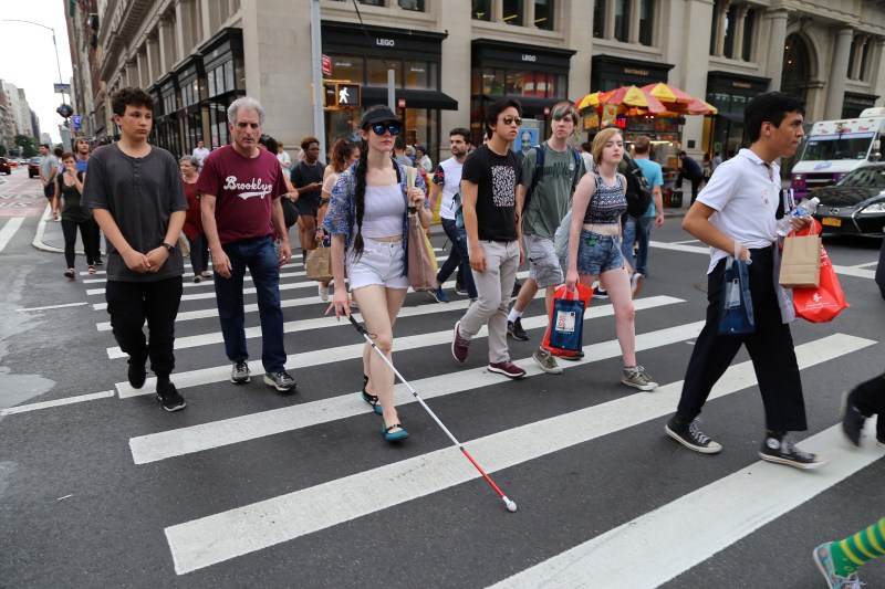 Every Vision Zero project improves the streetscape, and therefore can enhance accessibility for all New Yorkers. Photo: DOT