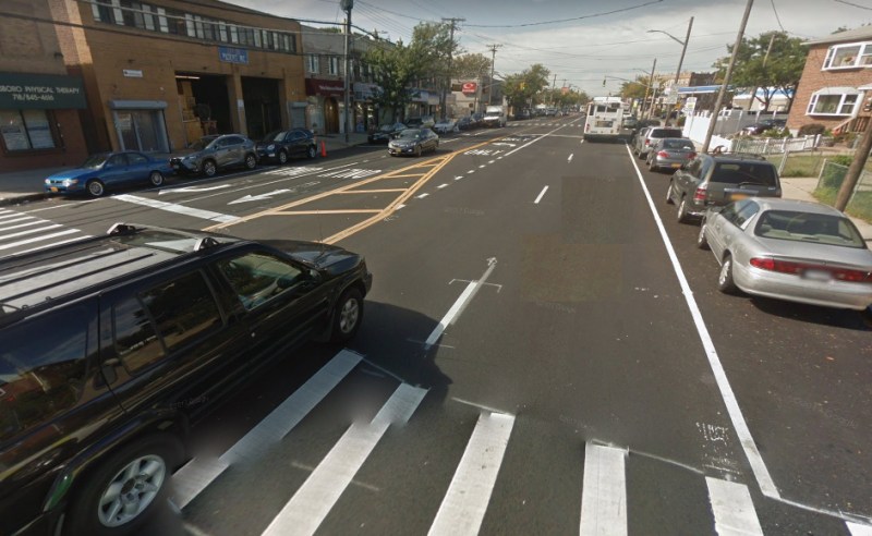 Cops say the crash happened near Rockaway Boulevard and 114th Street. Photo: Google