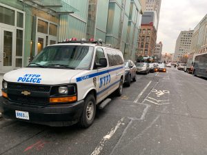 All the vehicles in this picture are parked illegally in the Jay Street no-standing (placard abuse) zone. Photo: Gersh Kuntzman