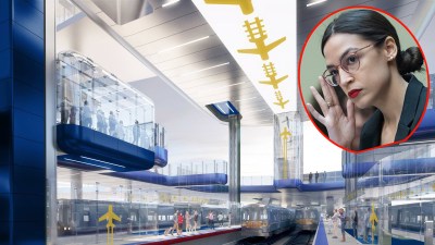 Count AOC skeptical about the FAA's explanations for why it ruled out alternatives to the Port Authority's preferred AirTrain route.