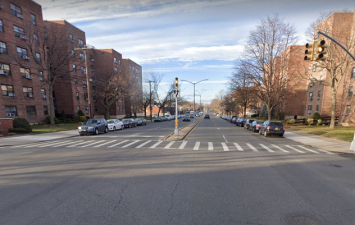 The pedestrian was killed at this wide-open, high-speed intersection. Photo: Google