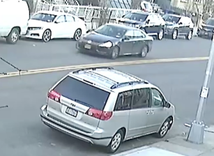 Cops are looking for the driver of this black sedan, who killed Jose Contlas on Sunday. Photo: NYPD