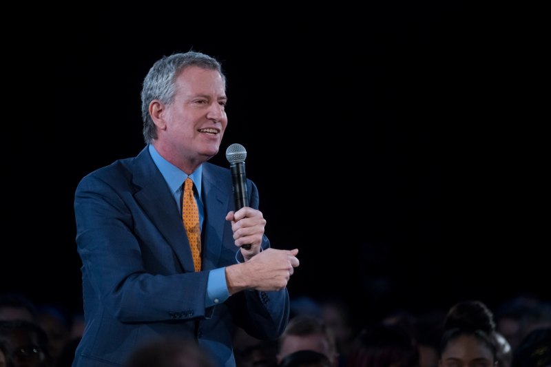 Mayor de Blasio promised a new NYPD unit to help keep streets safe. No one believes him. Photo: Ed Reed:Mayoral Photography Office