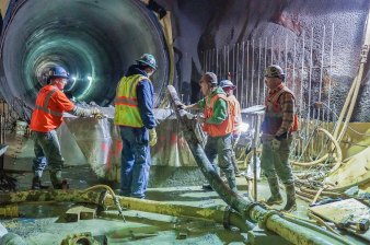 Workers toiled at the Second Avenue Subway's 86th St. cavern in January, 2014. Photo: MTA Capital Construction / Rehema Trimiew