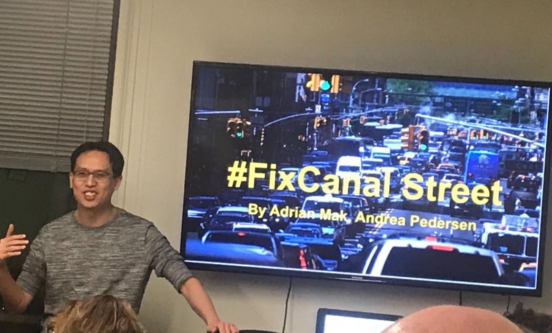 Adrian Mak made a strong case to fix Canal Street. Photo: Dave Colon