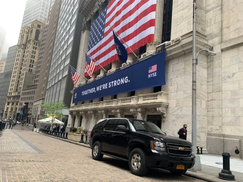 An SUV and a stock market. Perfect symbolic partners. Photo: Gersh Kuntzman