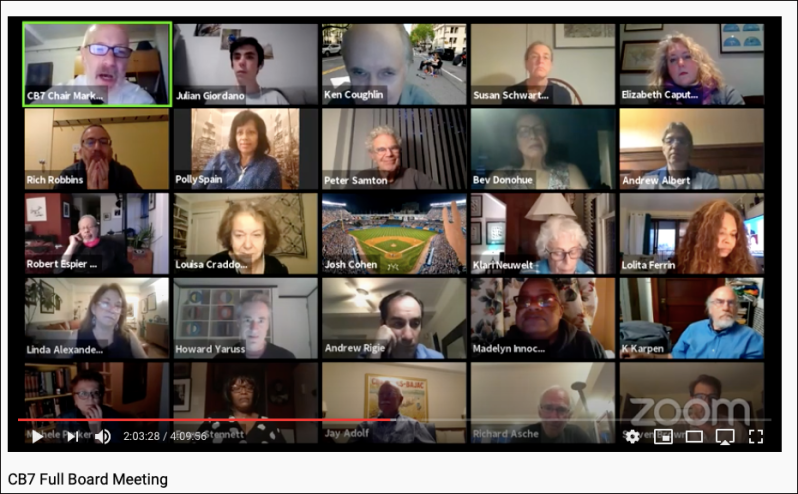 Community Board 7 met in full on Tuesday, June 2.