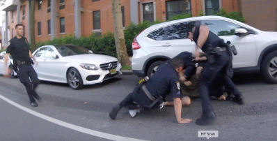 Police violently attack and arrest a cyclist during a Black Lives Matter solidarity ride on Saturday. Video: Mike Hassell