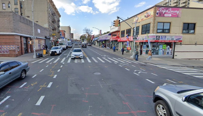 The crash site in the Bronx. Photo: Google