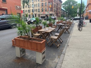 More than just restaurants, the curb could be public seating as well. Photo: Gersh Kuntzman