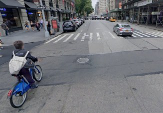 Fifth Avenue and 27th Street, where the city would create a dangerous gap. Photo: Google