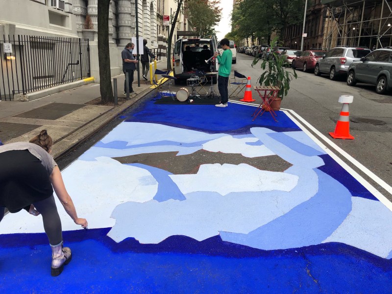 Bogie and Hepburn, together again on W. 103rd St. Photo: Lisa Orman
