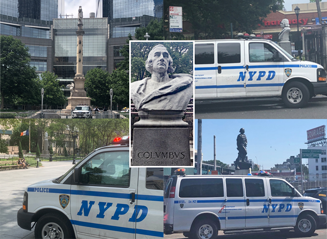 Just in case you need a reminder of what a small army of cops will be doing today. File photos: Gersh Kuntzman/Adam Light