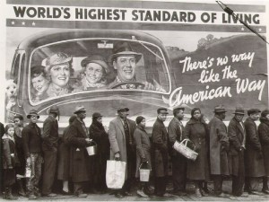 Margaret Bourke-White's famous 1937 photo depicts  an era when America was able to make substantive change. Why won't the nation and our city do so now? Because Establishment voices like the New York Times don't necessarily want change.