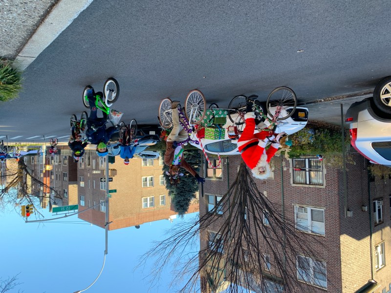 This is how a real Santa gets around. Photo: Gersh "Elf" Kuntzman