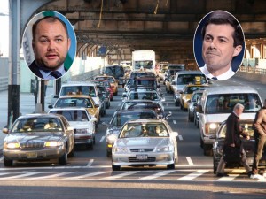 Congestion — with Corey Johnson and Pete Buttigieg (insets)