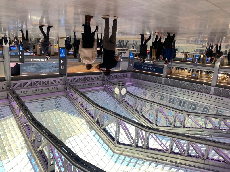 The money shot. The conversion of the James Farley Building into the Moynihan Train Hall cost $1.6 billion — and resulted in zero public seating. Photo: Gersh Kuntzman