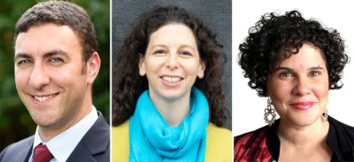 Candidates for Tuesday's District 11 special election include (from left) Eric Dinowitz, Jessica Haller and Mino Lora.