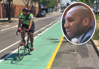 Queens Borough President Donovan Richards (inset) wants more bike lanes.