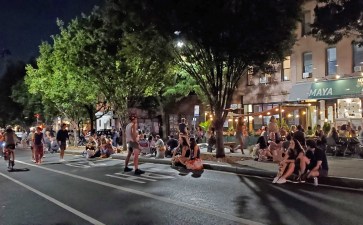 Vanderbilt Avenue was one of the open street successes last year. It will return this year — again, thanks to a massive fundraising and volunteer effort. Photo: Prospect Heights Neighborhood Development Council