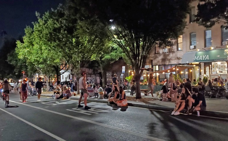 Vanderbilt Avenue was one of the open street successes last year. It will return this year — again, thanks to a massive fundraising and volunteer effort. Photo: Prospect Heights Neighborhood Development Council