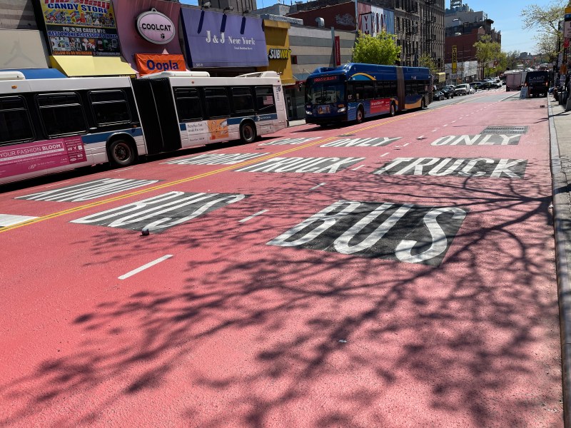 The 181st Street busway. Photo: Dave Colon