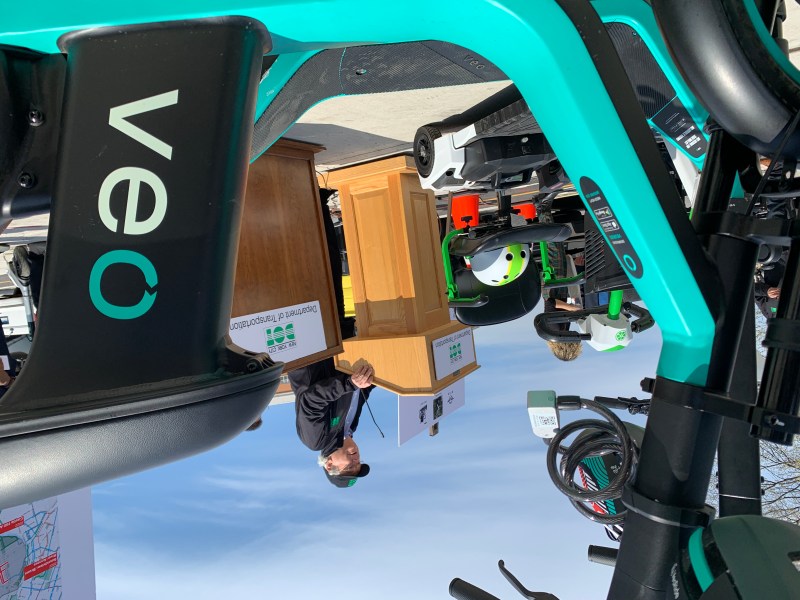 Hank Gutman and a scooter. Photo: Gersh Kuntzman