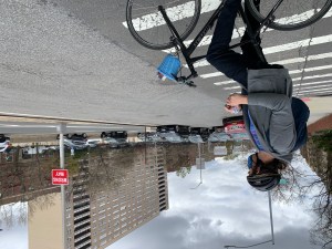 The Krebs Cycle: Brooklyn Council candidate Justin Krebs has been biking every block in his district. This is Ocean Parkway. Photo: Gersh Kuntzman