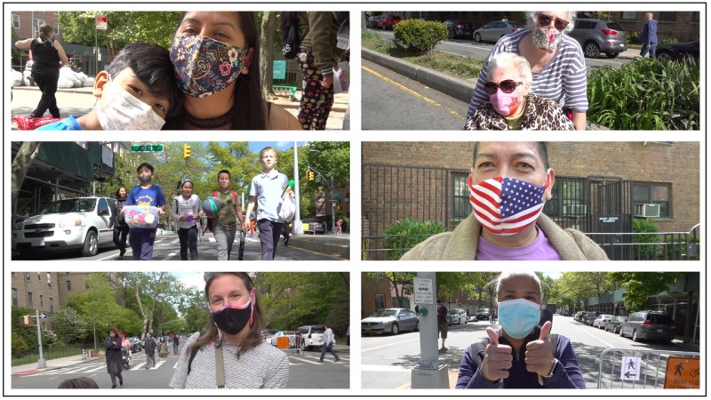 Everyone except for true Grinches loves the 34th Avenue open street. Photos: Clarence Eckerson