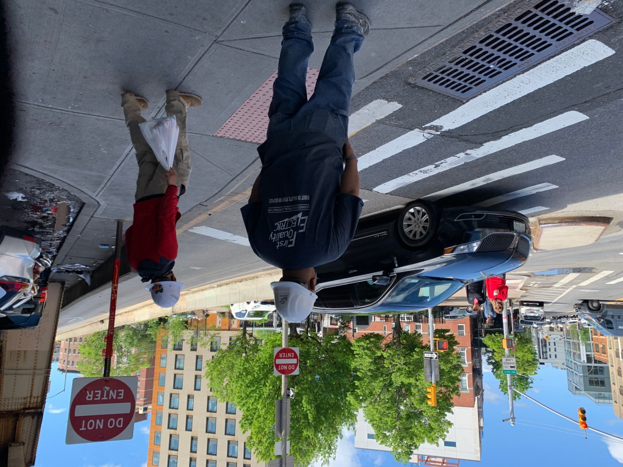 This is the exit ramp between Lorimer and Union streets that is a pedestrian's nightmare.