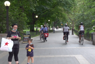 Cyclists in Central Park. Photo: Clarence Eckerson Jr.