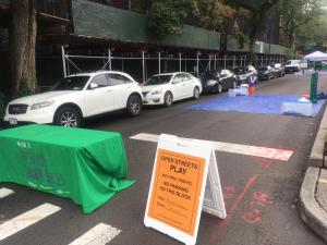 What part of "No parking" don't some residents of Jackson Heights understand? Photo: Streetsblog