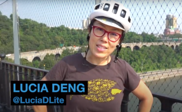 Lucia Deng on the High Bridge. Photo: Clarence Eckerson Jr.