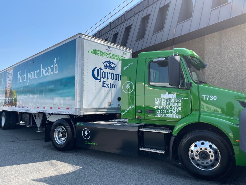 New electric tractor trailer. Photo: Fiifi Frimpong