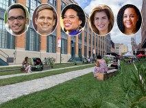 Incoming Manhattan Council Members (who talked to us) include (from left) Shaun Abreu, Erik Bottcher, Kristin Richardson Jordan, Julie Menin and Carmen de la Rosa.