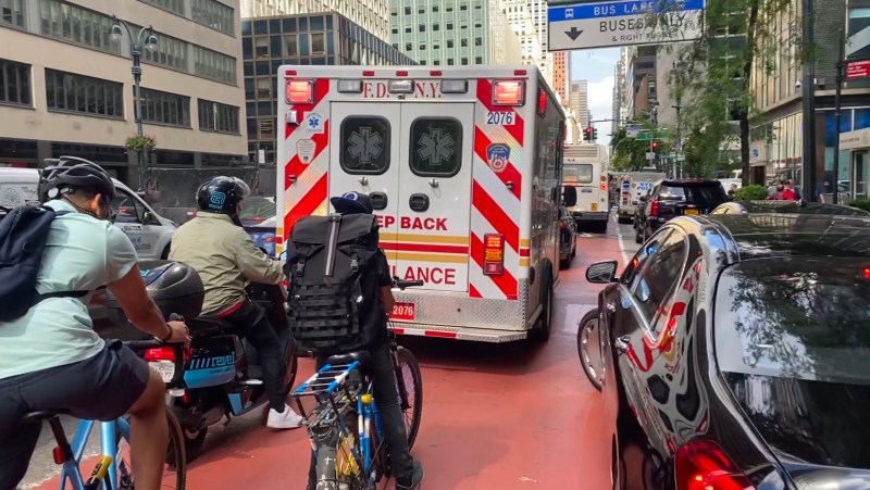 Gridlock Alert day in Manhattan. (Funny, no one told the car drivers.) Photo: Clarence Eckerson Jr.