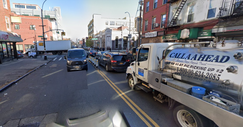 This is Myrtle Avenue looking east towards Bedford — a completely dangerous part of a very dangerous neighborhood. Photo: Google