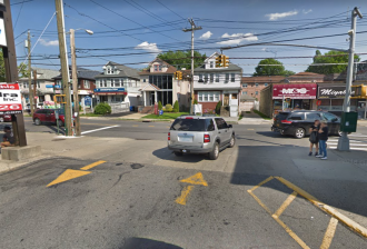 This Google street view reflects what the driver saw as she exited the Stop and Shop on Forest Avenue in Staten Island. Photo: Google