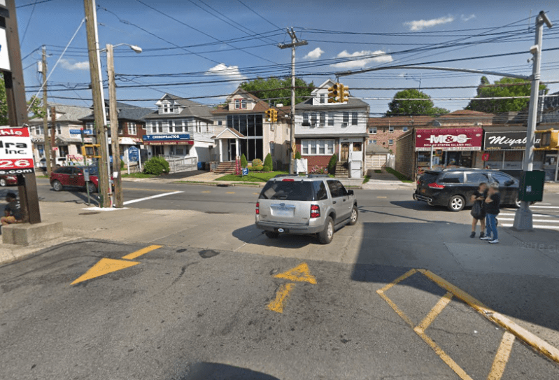 This Google street view reflects what the driver saw as she exited the Stop and Shop on Forest Avenue in Staten Island. Photo: Google