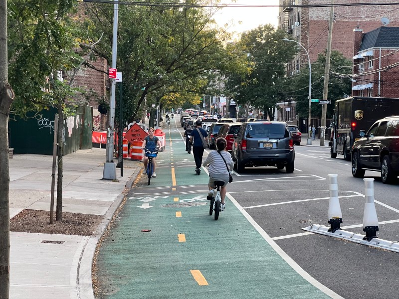 Crescent Street bike lane. Photo: Macartney Morris