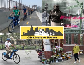 In 2021, we covered many big stories, including (clockwise from top left) the opening of the Brooklyn Bridge bike path, the shortcomings of city insurance coverage for crash victims, the death of a 3-month-old baby by a recidivist reckless driver, and the election of a bike-riding mayor.
