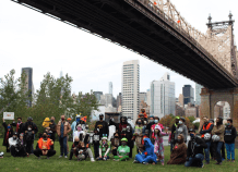 The 2020 Sunnyside/Astoria Family Ride “Spoketacular” at Queensbridge Park. The Spoketacular was organized by C.J. Bretillon, Jennifer Chakrabarti, Baglia, Juan Restrepo and the Queens  Transportation Alternatives Committee. Photo: Bhaskar Chakrabarti