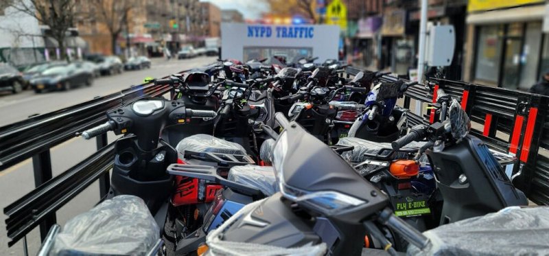 Ceci n'est pas les e-bikes. Photo: NYPD