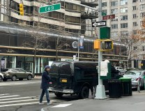 Incoming Department of Transportation Commissioner Ydanis Rodriguez sent a message by visiting the scene of Friday's crash. Photo: Rodriguez's office