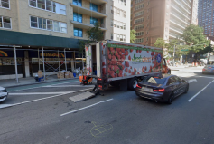 The site is so frequently blocked by trucks that it's even on Google Street View.
