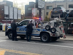 A very rare sighting of an NYPD tow truck. File art