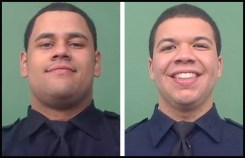 Officers Wilbert Mora (left) and Jason Rivera. Photos: NYPD