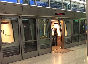 The AirTrain has platform doors ... but it was built decades after the city subway system.